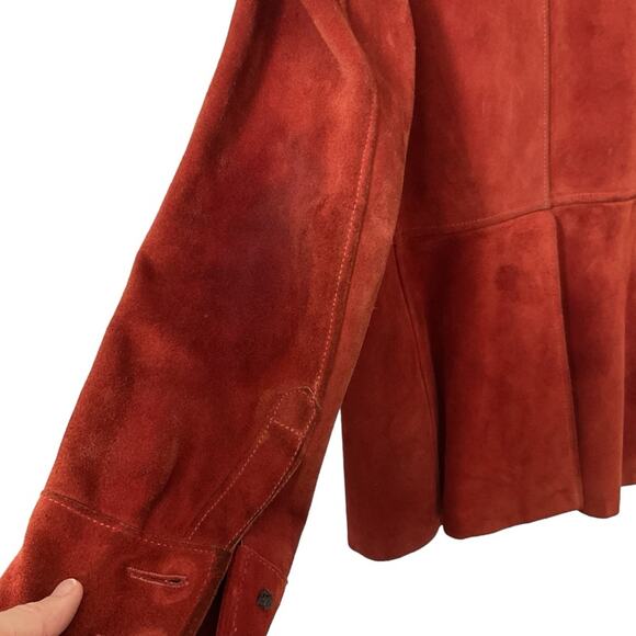 Vintage suede‎ jacket 70’s rust red - Picture 9 of 12